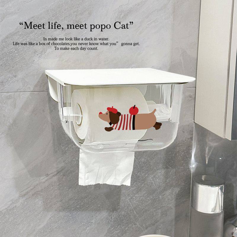 多巴胺腊肠狗卫生间纸巾盒防水厕所卷纸架壁挂免打孔卫生纸厕纸盒,家庭/个人清洁工具,卷纸器/纸巾架,淘宝优惠券,粉丝福利购,淘宝优惠卷