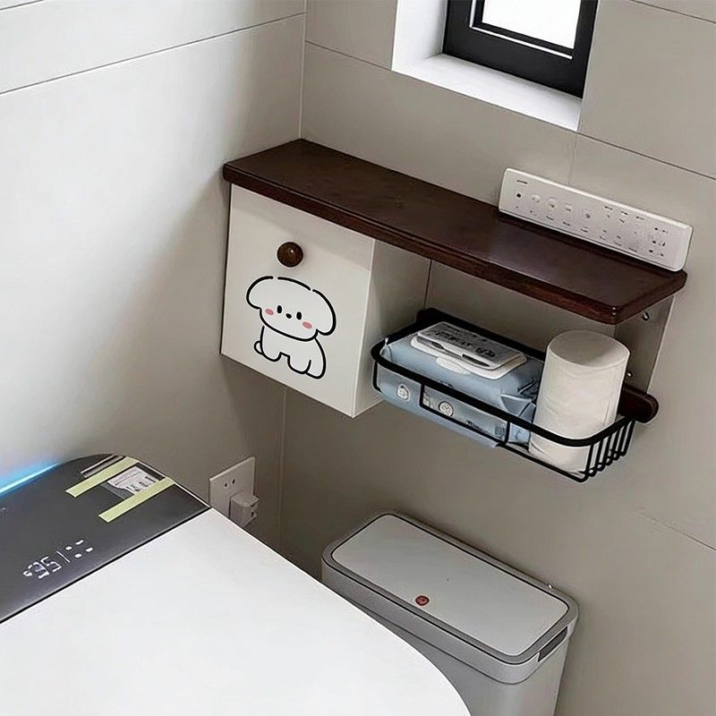 线条小狗卫生间置物架马桶收纳盒姨妈巾储物柜卫生巾放置盒湿巾架,家庭/个人清洁工具,浴室角架/置物架,淘宝优惠券,粉丝福利购,淘宝优惠卷
