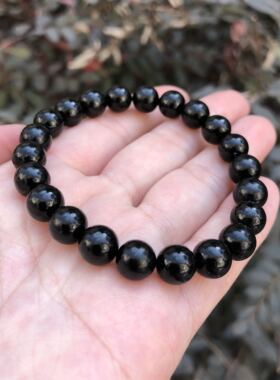 5000高斯黑色强磁男女情侣手链 磁疗强磁铁手链直径8毫米用过不退