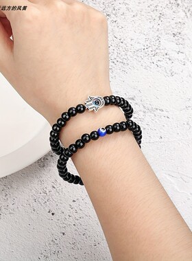 天然石土耳其蓝眼睛手链