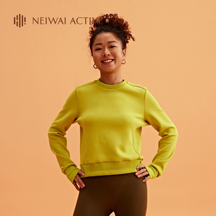 NEIWAI 卫衣女士秋冬运动秋冬NA241SO3402 ACTIVE圆领紧凑型短款