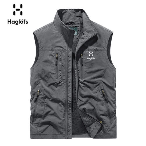 HAGLOFS火柴棍马甲男春夏轻薄立领工装背心户外钓鱼登山大码坎肩