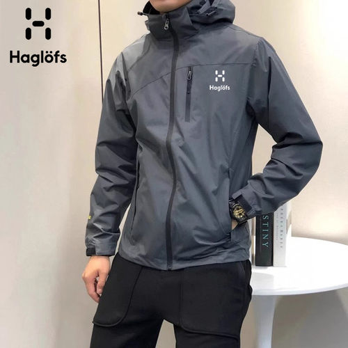 HAGLOFS火柴棍冲锋衣男士春秋户外休闲大码防风防水连帽夹克外套
