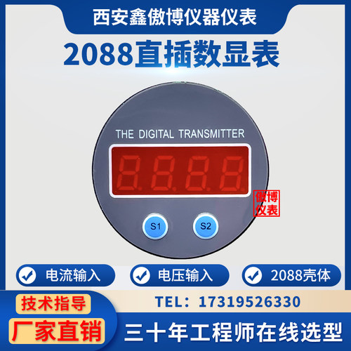无源数显表2088直插型