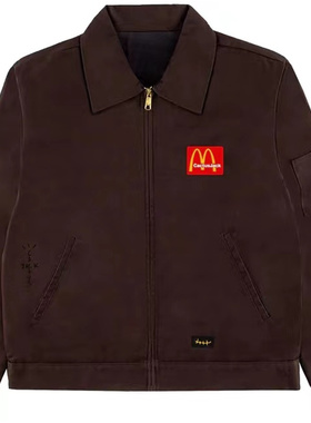 正品Travis Scott McDonalds 联名 麦当劳 经典教练休闲工装夹克