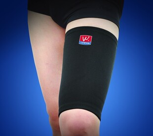 正品 凯威0885护大腿运动保暖四面弹力冰上健身乒乓羽毛排篮球护套