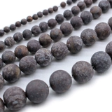 Матовые натуральные кофейные бусины, ожерелье ручной работы, серьги, аксессуар, со снежинками