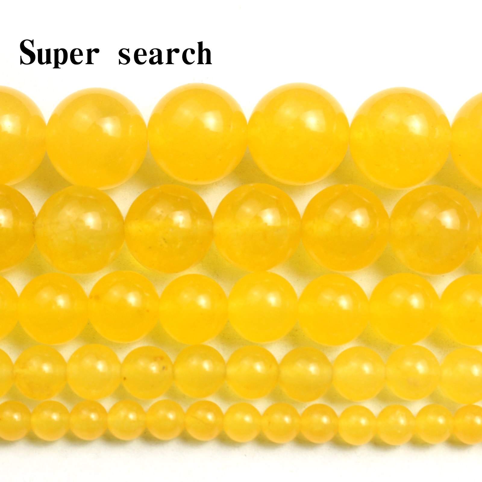 金黄色玉髓散珠子材料diy手工串珠项佛链配件耳坠饰品手链圆珠子