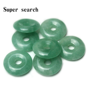 优质绿东陵玉髓平安扣怀古项链圆饼吊坠diy手工制作材料配件饰品