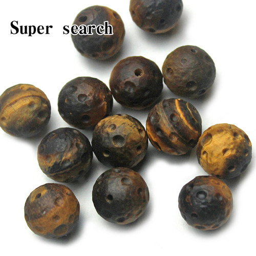 黄虎石磨砂陨石串珠子