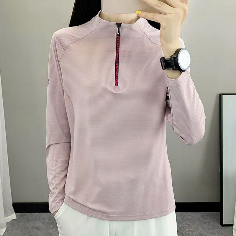 户外速干衣女长袖春夏薄款透气快干套装防晒运动上衣跑步健身T恤