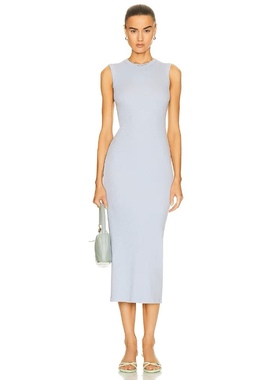 Fashion&Best高定裙子FWRD时尚小众新款淡蓝色修身连衣裙女