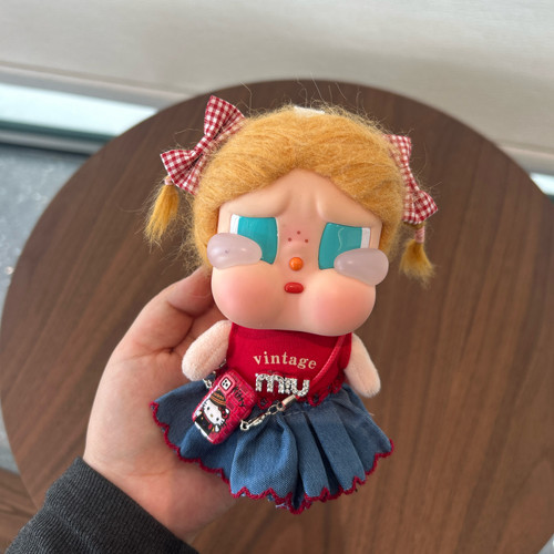哭娃咕噜咕噜crybaby服装哭娃娃衣15cm度假恋夏一族玩偶衣服牛仔