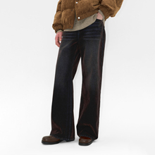 UNICAHOMME植绒牛仔直筒裤