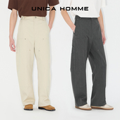伐木裤 UNICA 复古拼接解构直筒裤 松弛休闲工装 HOMME 男士