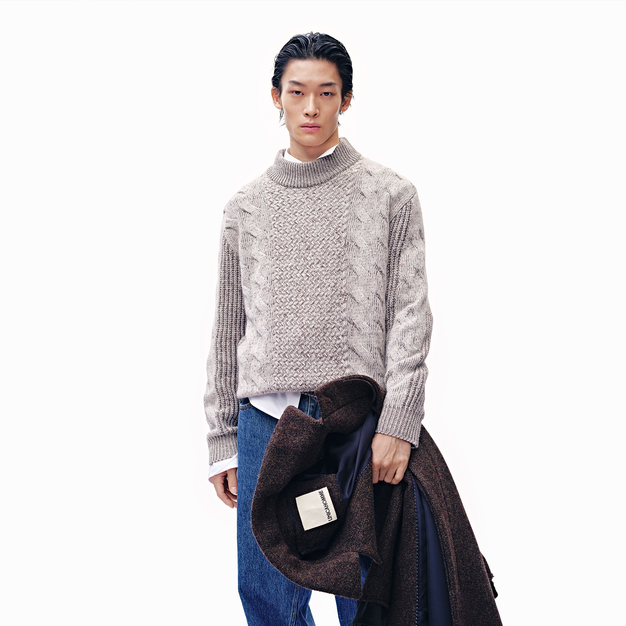 UNICAHOMME半高领绞花羊毛羊绒毛衣,男装,针织衫/毛衣,淘宝优惠券,粉丝福利购,淘宝优惠卷