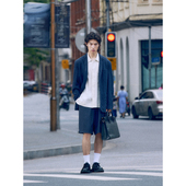 智性时髦_轻薄精纺羊毛休闲短裤 UNICA HOMME 柔软纹理感舒适透气