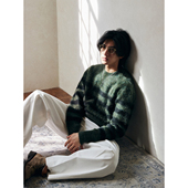 UNICA _马海毛拉毛毛衣男 _慵懒风设计感海魂毛衫 HOMME 明星同款