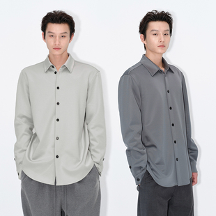 高支精梳棉纱混纺翻领针织衬衫 UNICA HOMME