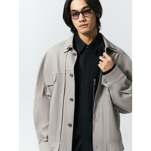 HOMME UNICA 双层领结构_斜纹精纺面料_夹克男外套季 惊喜8折