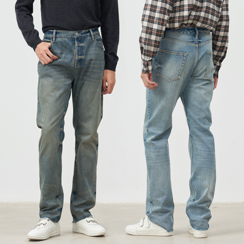 UNICAHOMME复古怀旧牛仔长裤