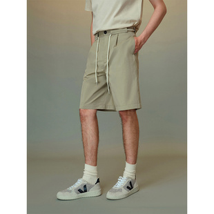 休闲短裤 复古雅痞立体线条廓形宽松男士 HOMME UNICA