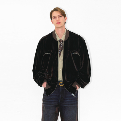 UNICAHOMME拉链口袋丝绒夹克