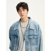 UNICA HOMME 街拍王复古水洗牛仔外套春游外套型男港风舒适街拍
