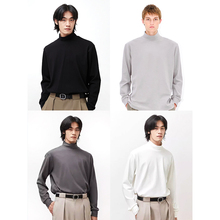 UNICA HOMME/多色打底t恤男装男士磨毛内搭双领型基础上衣春季