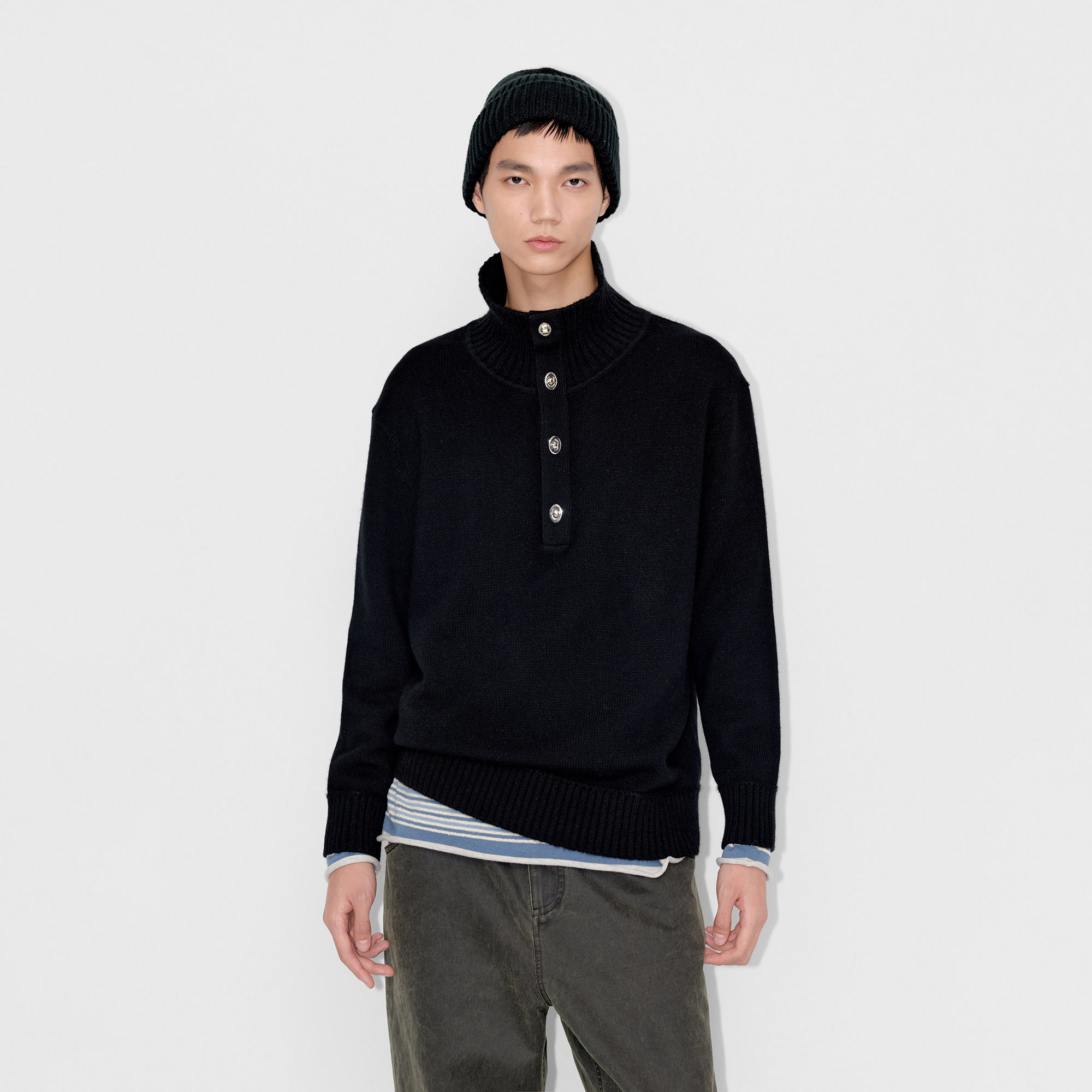 UNICAHOMME金属扣套头羊绒针织衫,男装,针织衫/毛衣,淘宝优惠券,粉丝福利购,淘宝优惠卷