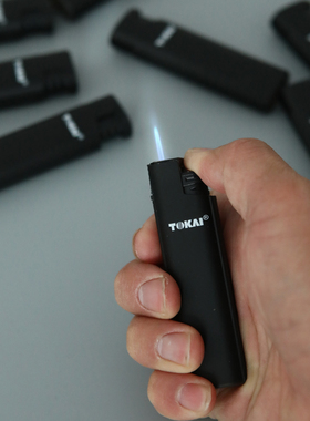 正品TOKAI/东海直冲防风磨砂金属打火机ins极简防爆黑武士潮男礼