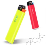 Флуоресцентная креативная пластиковая взрывобезопасная импортная одноразовая зажигалка, 25 шт