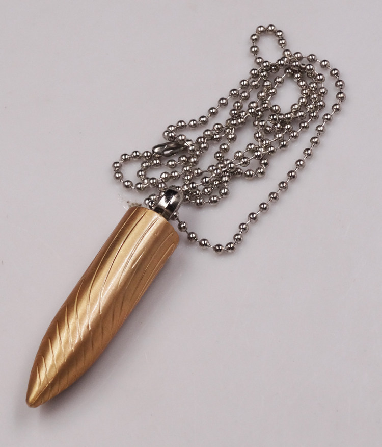 海豚个性军事子弹头万次火柴户外防风防水金属打火机项链装饰