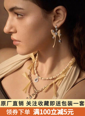 hefang925纯银何方蝴蝶印章项链