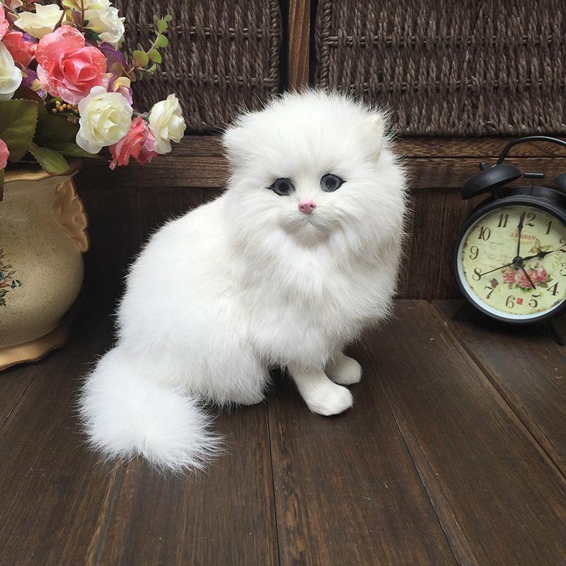仿真波斯猫咪玩具真毛玩偶礼品