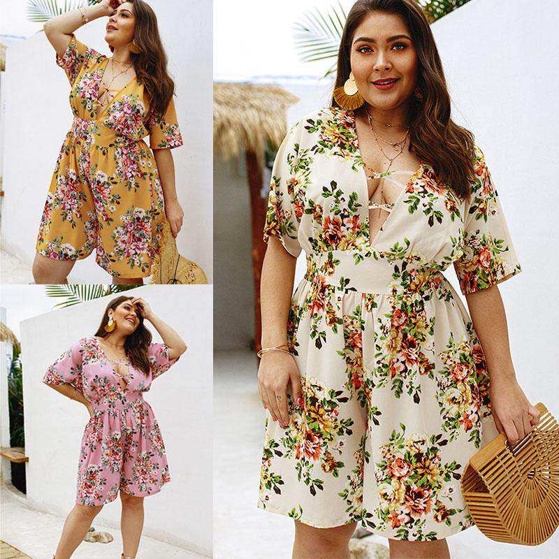 Size 4XL Summer Fat Women Jumpsuit Dress Women Jumpsuits女裤在类目 女装/女士精品, 大码女装中 - 来自Buy2taobao.com提供专业的淘宝代购服务