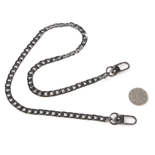 金属链条包带包包配件扁平链子包带浅金色长肩带古铜色斜挎带1880