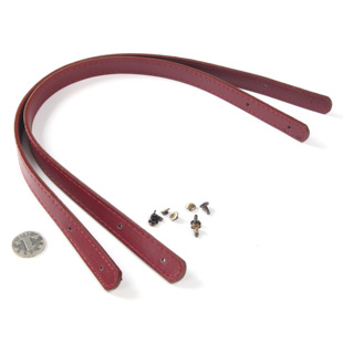 女包带配件DIY手拎带手提带短肩带短包带黑色咖啡色压线铆钉1637