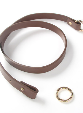 长肩带包包配件斜挎带调节替换带弹簧圈扣黑色咖啡色挎包带子z043