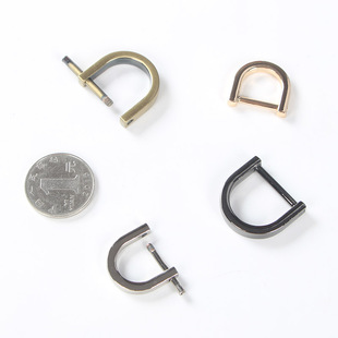 包包配件侧耳金属扣古扫色拆装半圆扣包带挂扣内径456分浅金色D扣
