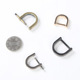 包包配件侧耳金属扣古扫色拆装 半圆扣包带挂扣内径456分浅金色D扣