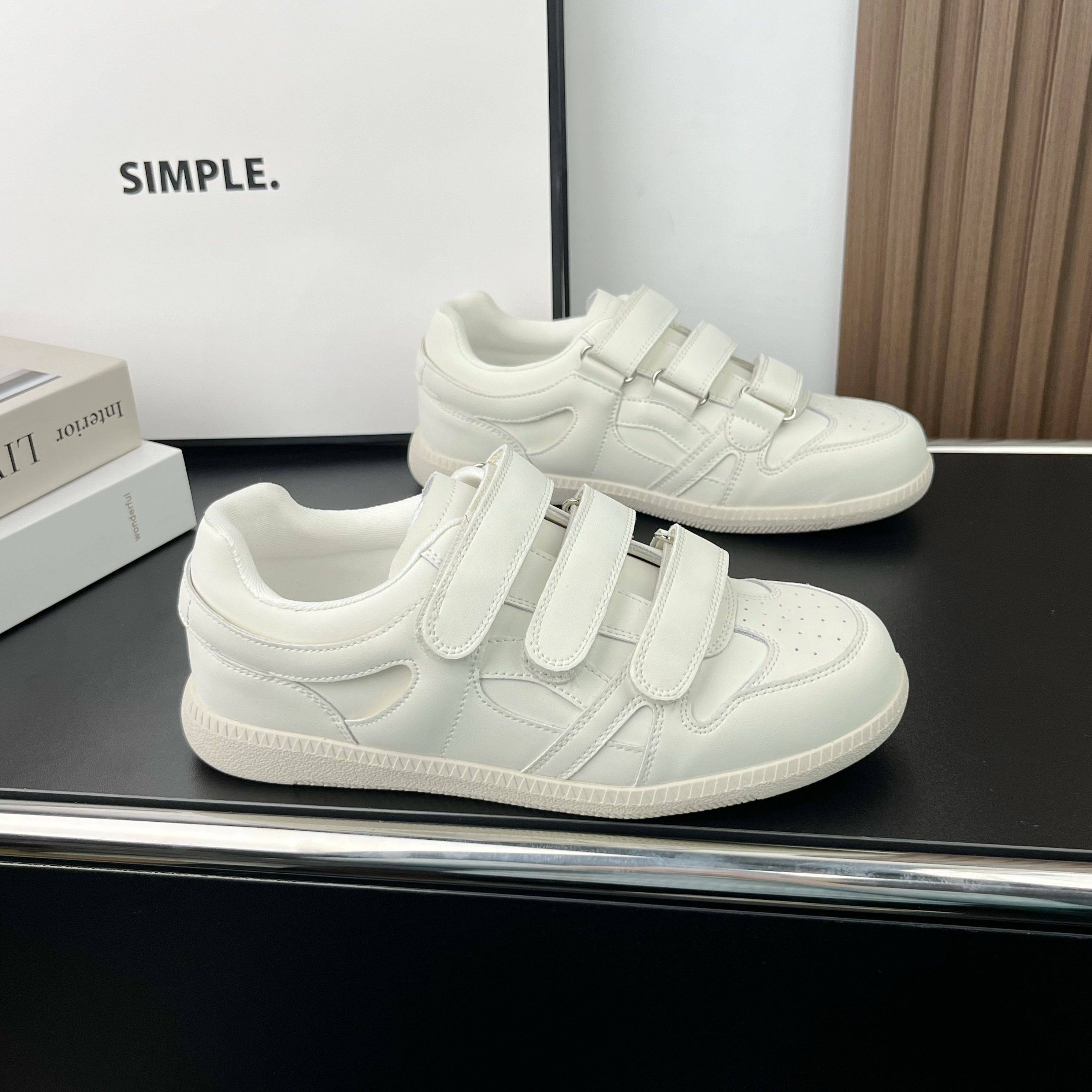 魔术贴胶粘板鞋圆头时尚休闲鞋时尚韩版复古真皮百搭舒适洋气女鞋,女鞋,德训鞋,淘宝优惠券,粉丝福利购,淘宝优惠卷