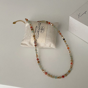 【JMSN原创设计 异域风情】彩天然石水晶串珠项链小众颈链锁骨链