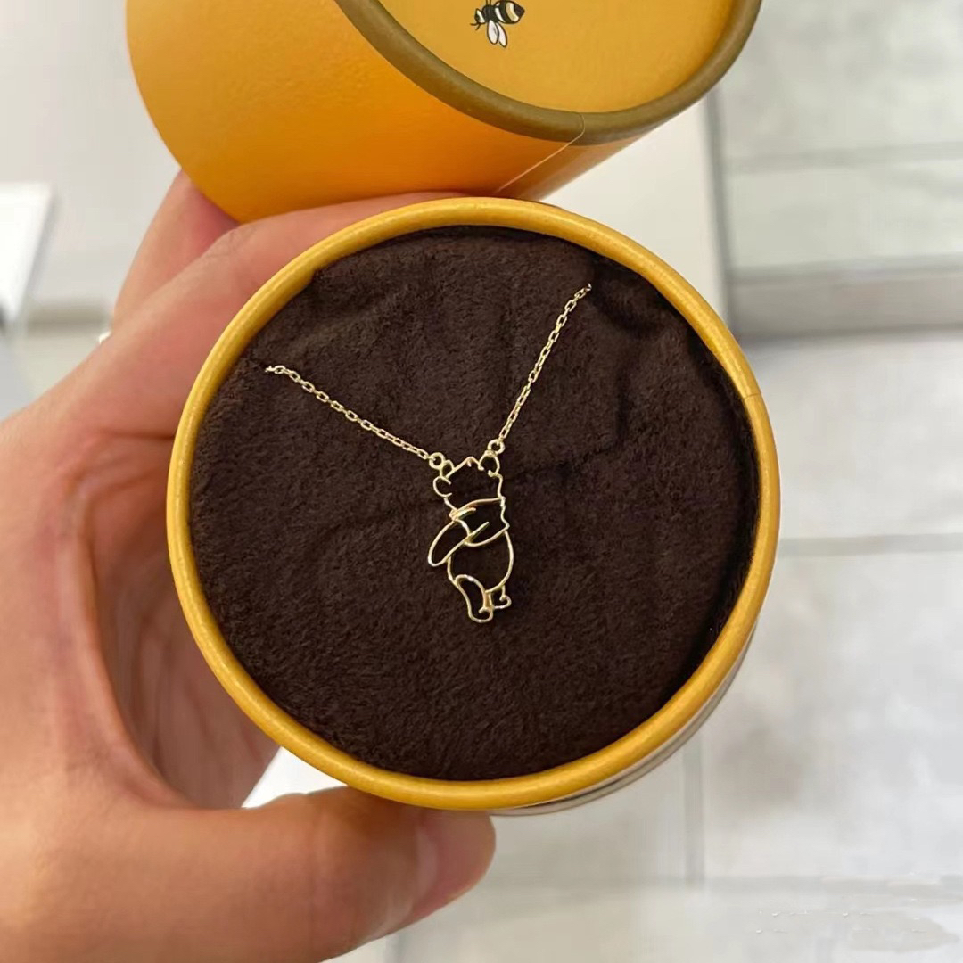 【JMSN原创设计 镂空维尼】小熊镂空项链女ins噗噗熊吊坠可爱项链