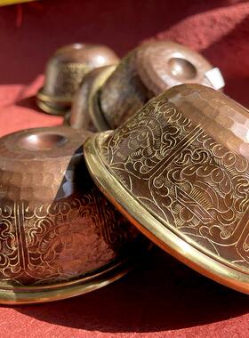 尼泊尔进口紫铜纯手工八吉祥供水