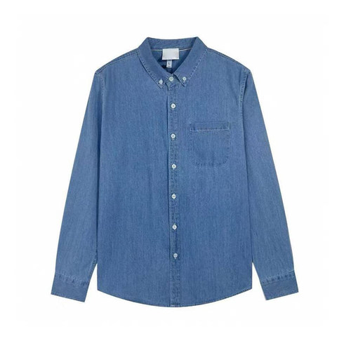 2026秋季新品男女同款水洗复古丹宁牛仔长袖衬衫薄款夹克外套