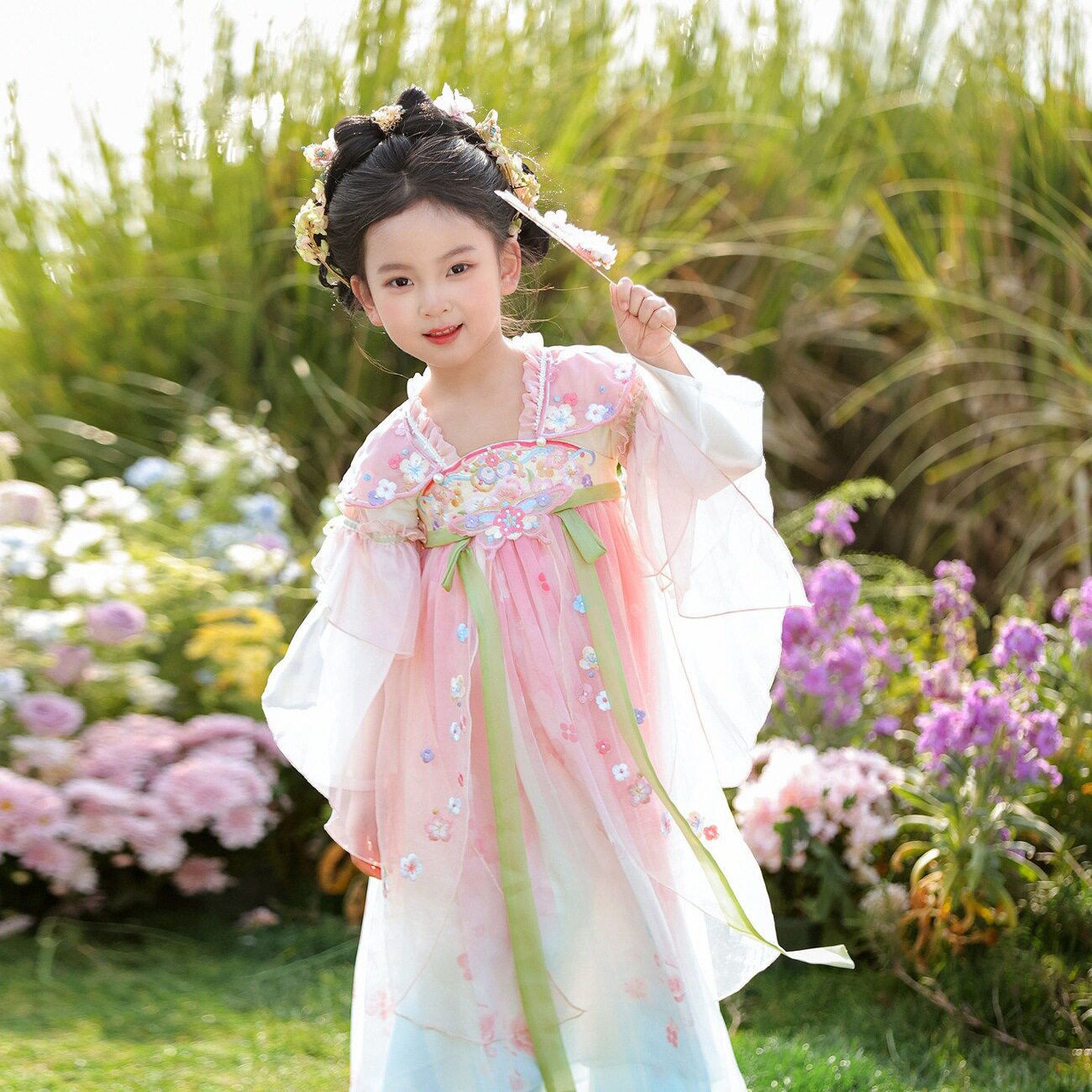 汉服女童公主春2026新款儿童国风唐装古风超仙连衣裙日常可穿春装图片
