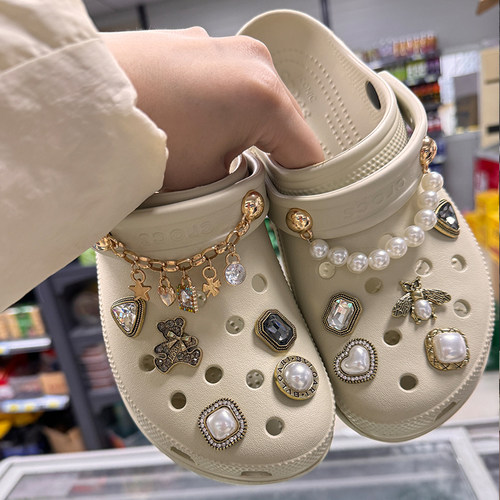 兔子先生~巴洛克风格洞洞鞋配饰复古金属鞋花diy装饰链适配crocs