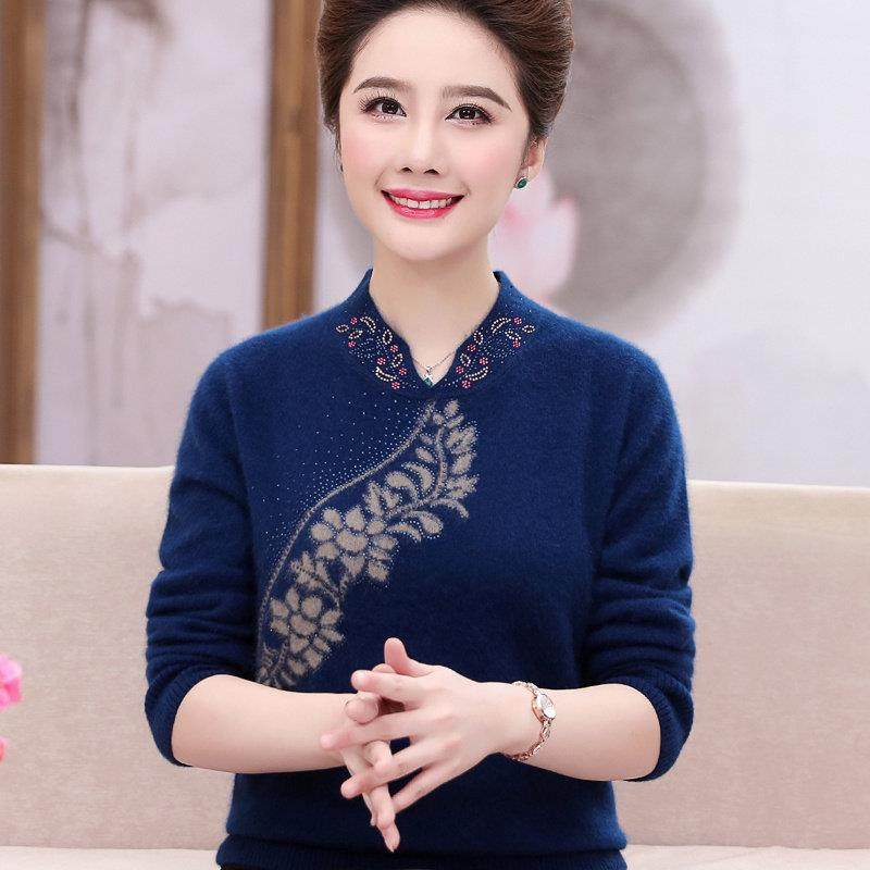 2025新款中老年妈妈装秋冬100%羊绒毛衣阔太太妇女羊毛打底衫上衣,女装/女士精品,羊绒衫,淘宝优惠券,粉丝福利购,淘宝优惠卷