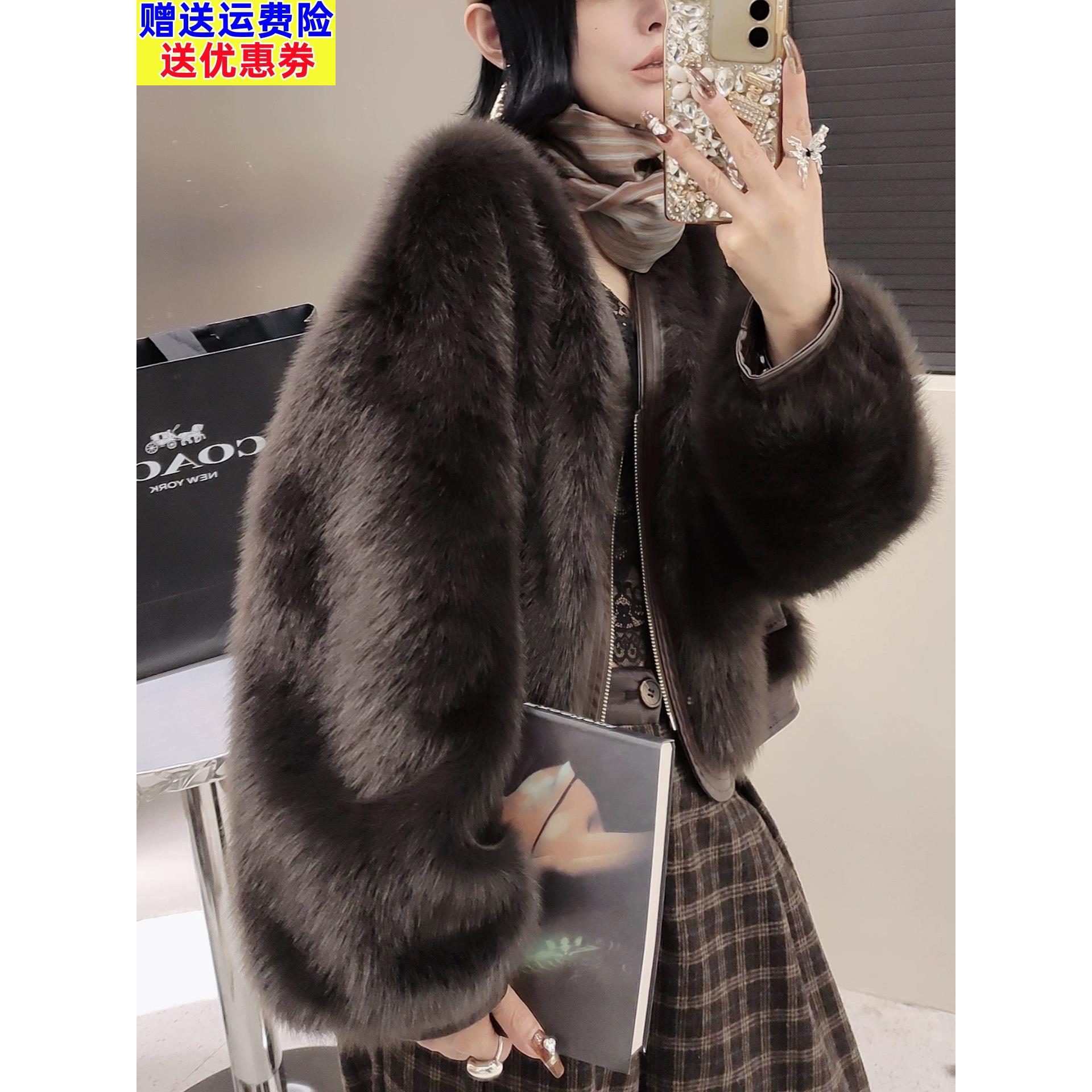 皮草外套女2025新款爆款小香风毛毛貂绒海宁皮毛一体年轻款时尚厚